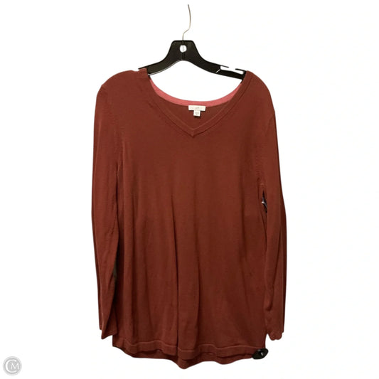 Top Long Sleeve By J. Jill In Brown, Size: M