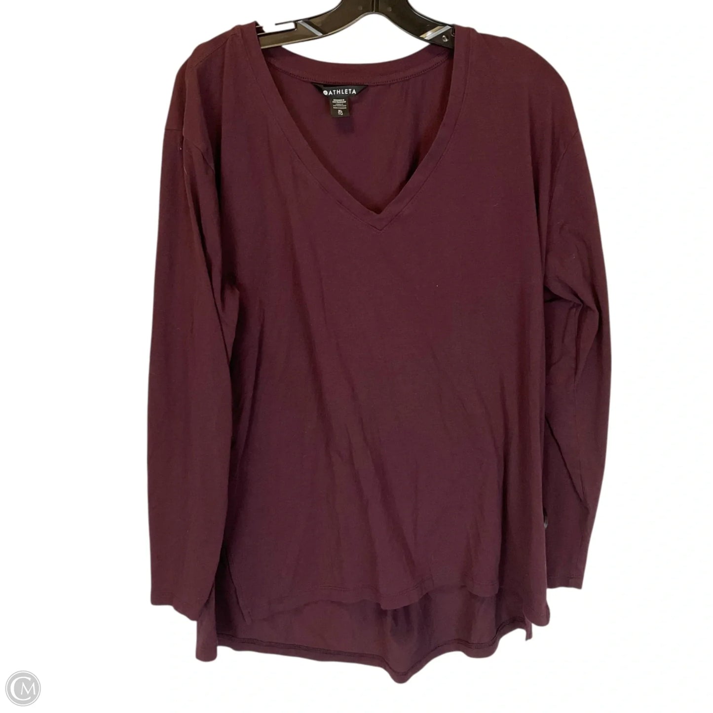 Top Long Sleeve Basic By Athleta In Purple, Size: Xlp
