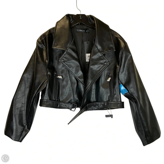 Jacket Moto By Clothes Mentor In Black, Size: Xs