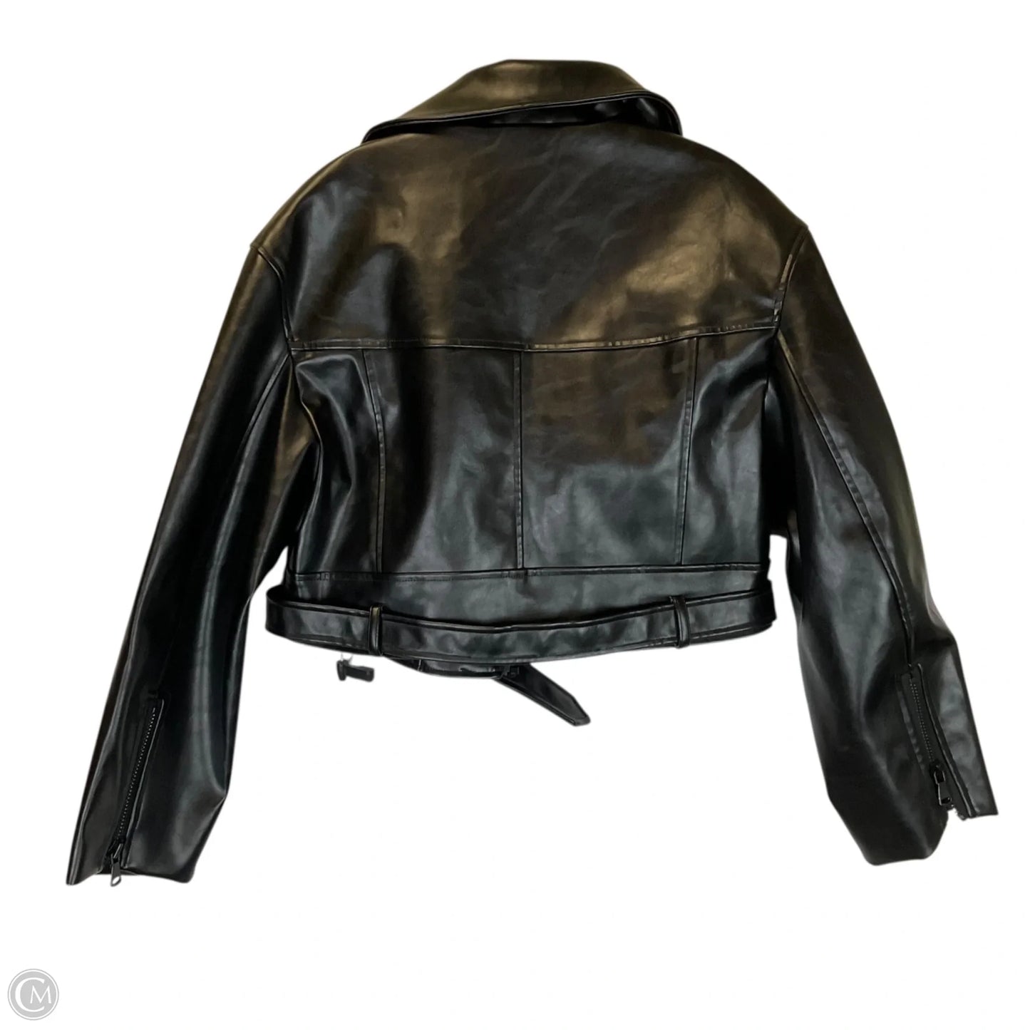 Jacket Moto By Clothes Mentor In Black, Size: Xs