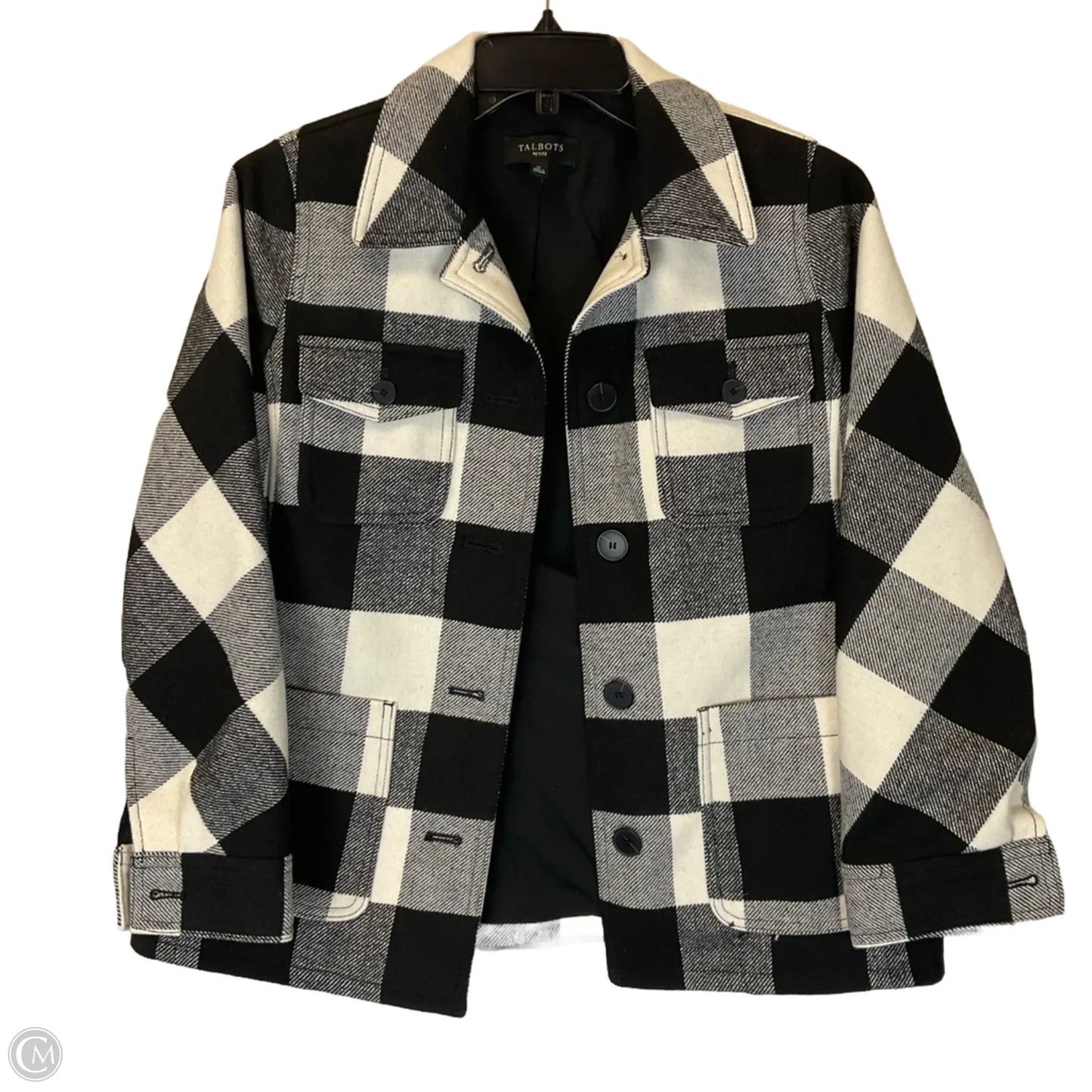 Jacket Other By Talbots In Black & White, Size: S PETITE