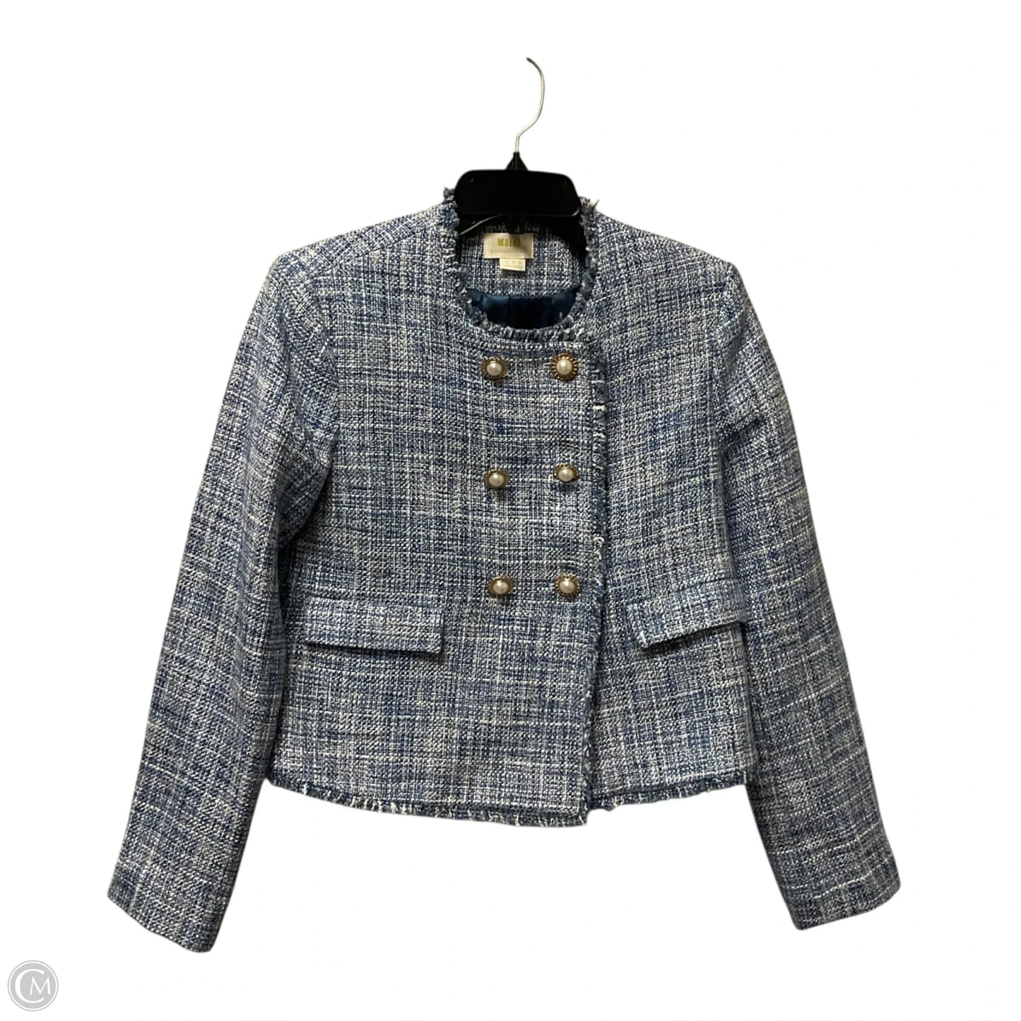 Blazer By Maeve In Blue & Yellow, Size: Xs