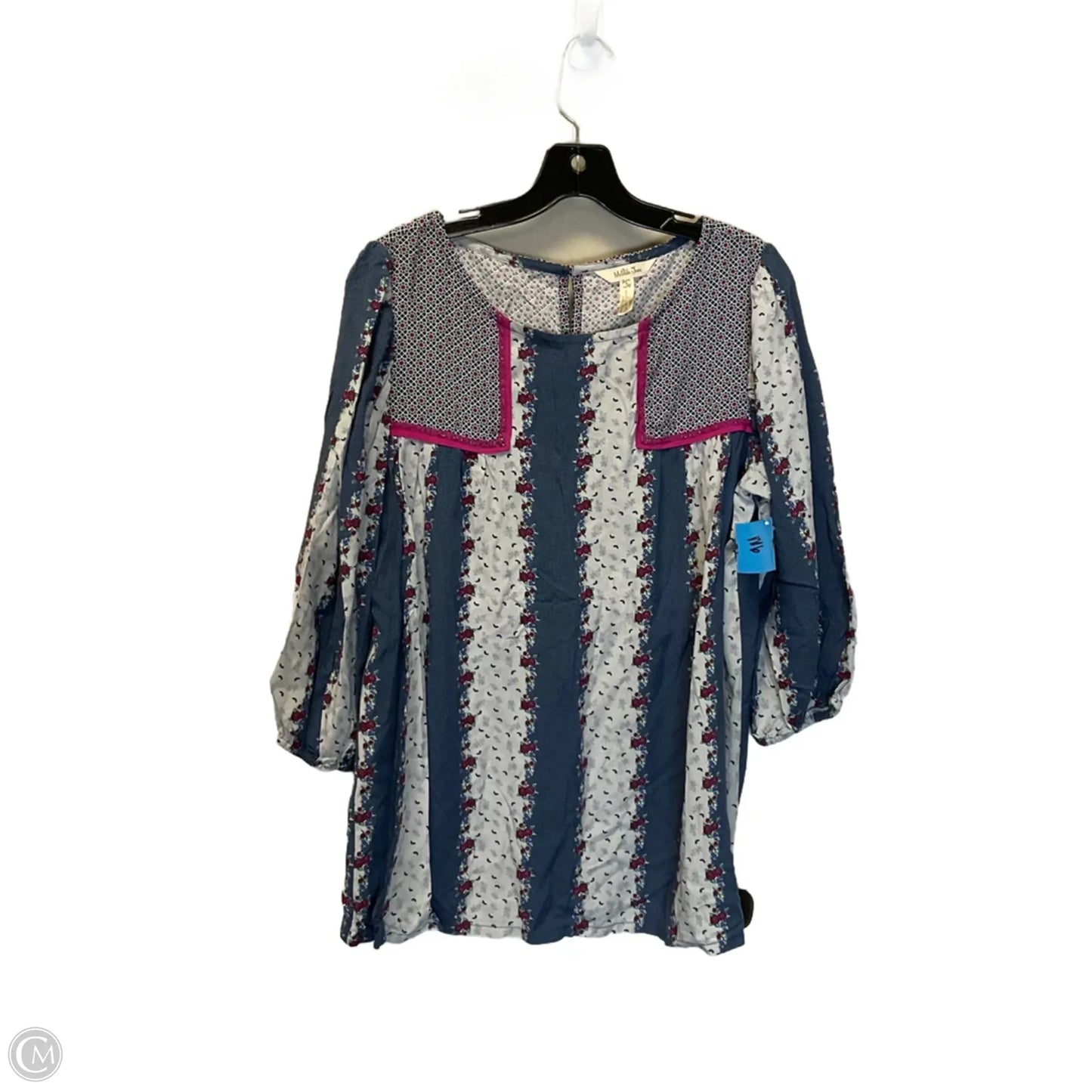 Top 3/4 Sleeve By Matilda Jane In Blue, Size: S