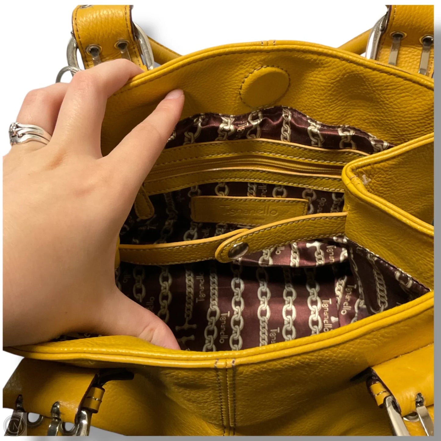 Handbag Leather By Tignanello  Purses, Size: Small