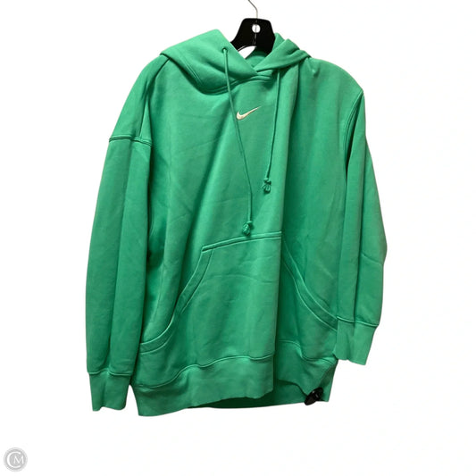 Sweatshirt Hoodie By Nike Apparel In Green, Size: M