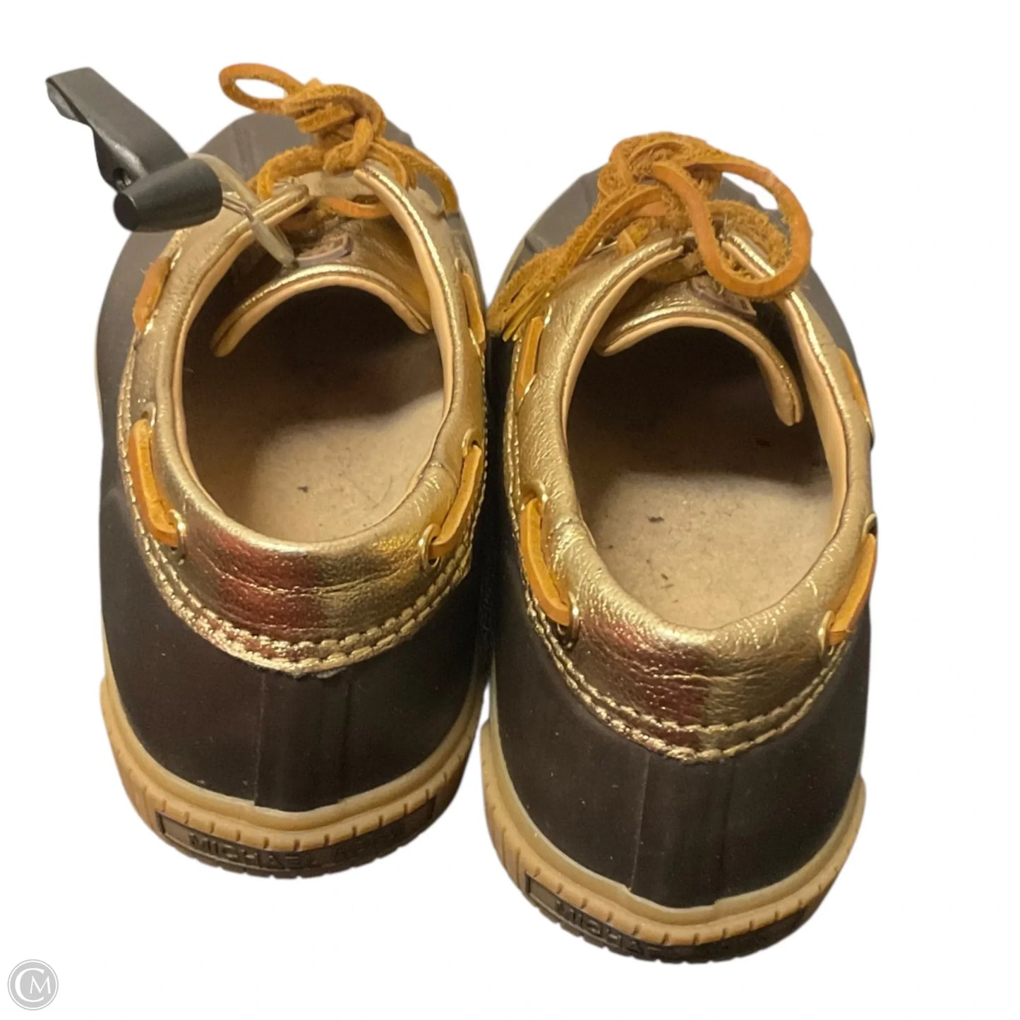 Shoes Designer By Michael Kors In Brown & Gold, Size: 8