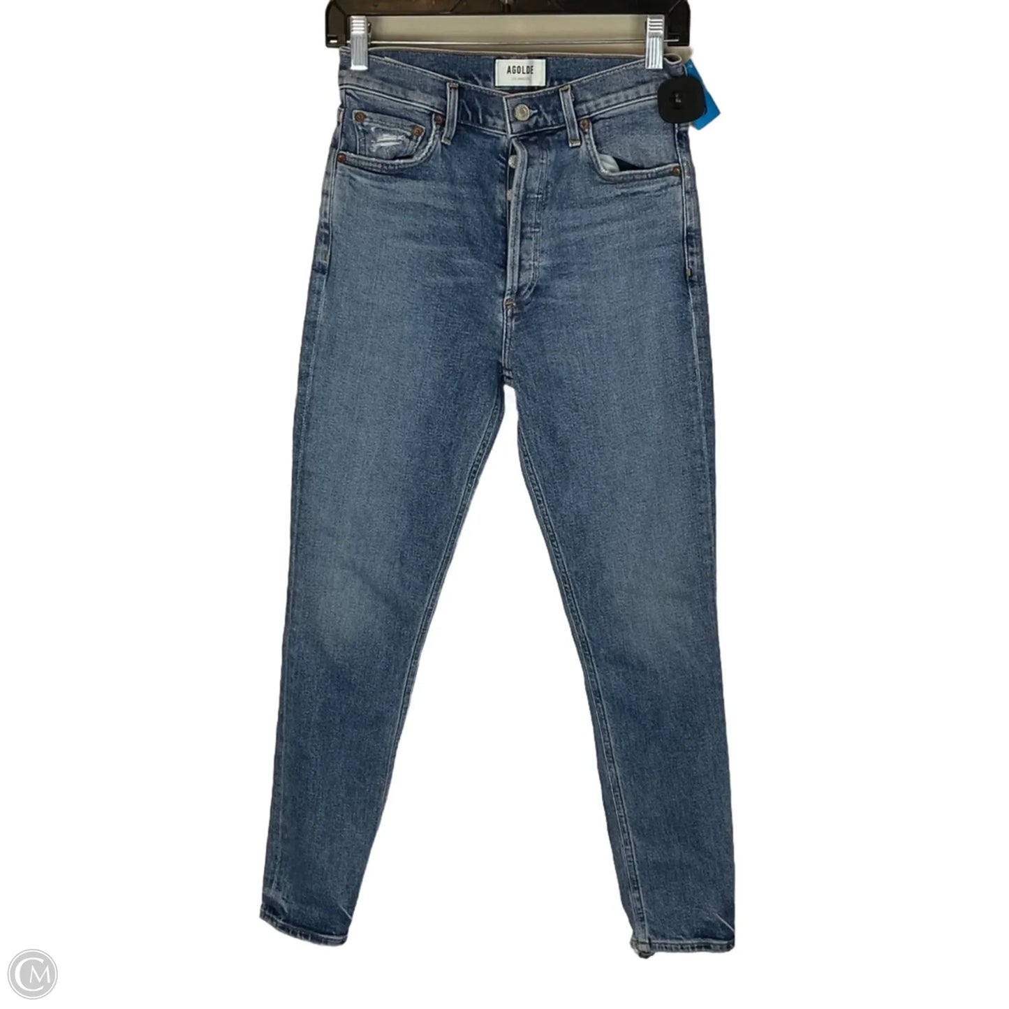 Jeans Skinny By Agolde In Blue Denim, Size: 0