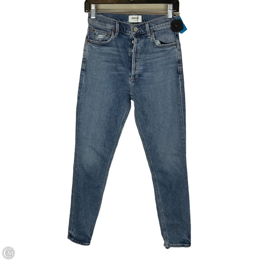 Jeans Skinny By Agolde In Blue Denim, Size: 0