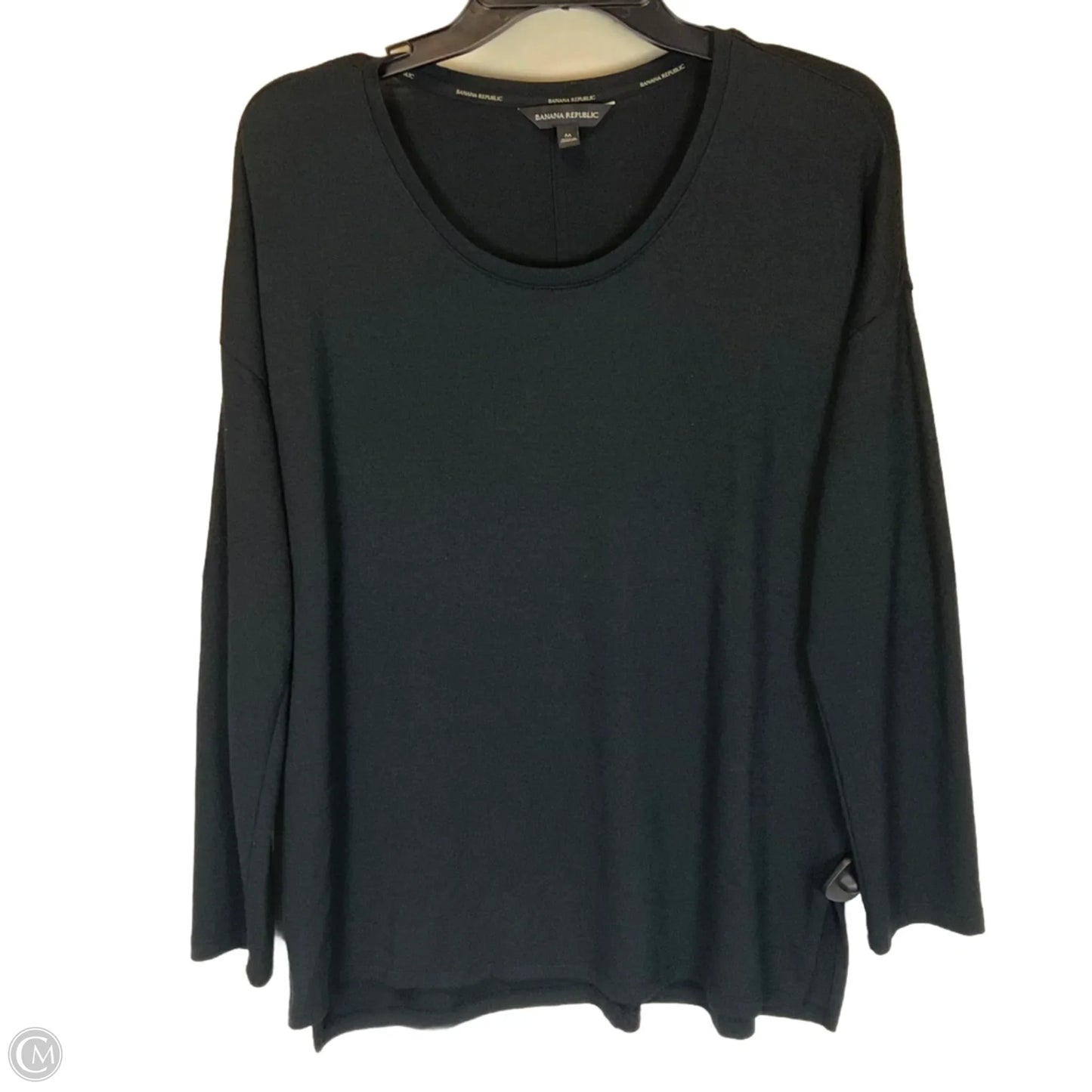 Top Long Sleeve By Banana Republic In Black, Size: M