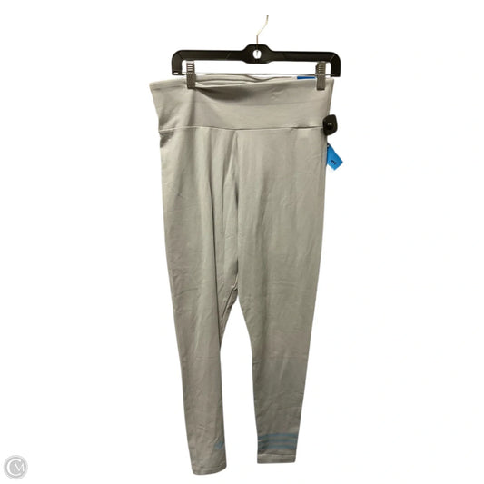 Athletic Leggings By Adidas In Grey, Size: L