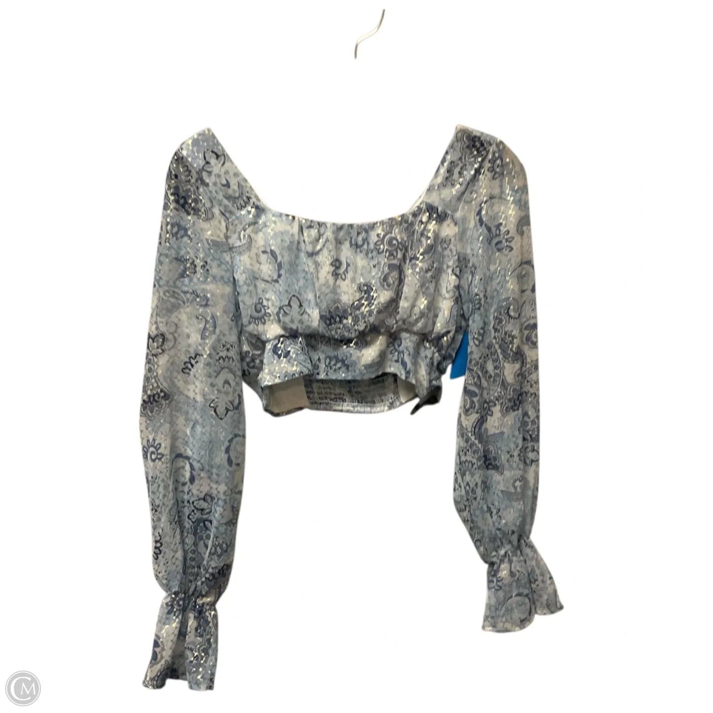 Top Long Sleeve By Altard State In Blue & White, Size: Xs