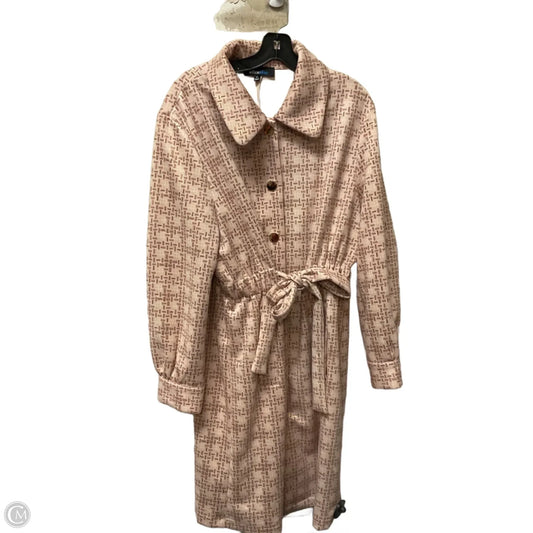 Coat Trench Coat By Alice Blue In Pink, Size: Xl