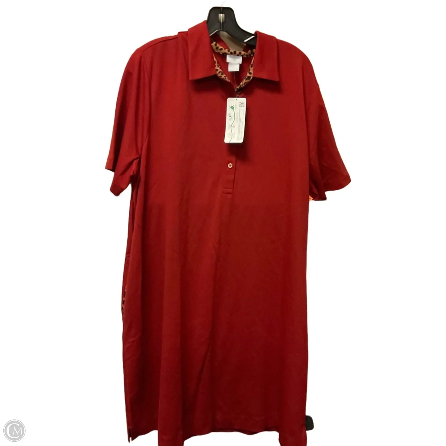 Dress Casual Midi By Chicos In Red, Size: 4x