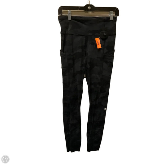 Athletic Leggings By Lululemon In Black & Grey, Size: 6