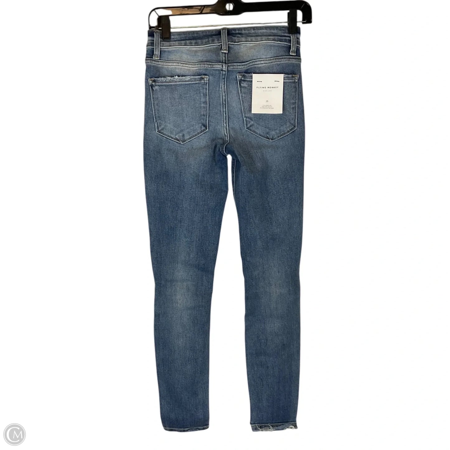 Jeans Skinny By Flying Monkey In Blue Denim, Size: 0 (25)