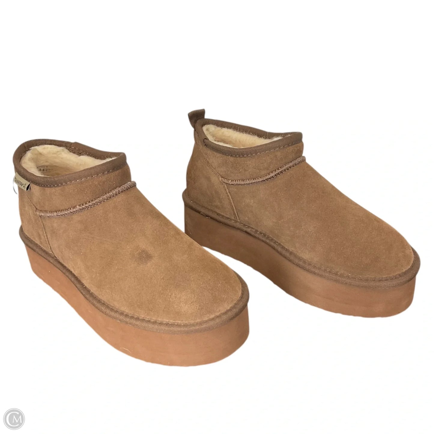 Boots Ankle Flats By Bearpaw In Brown, Size: 9