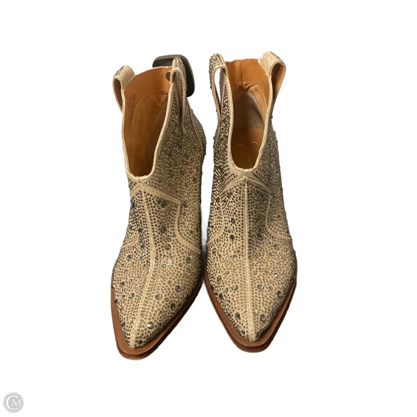 Boots Ankle Heels By Jessica Simpson In Tan, Size: 7