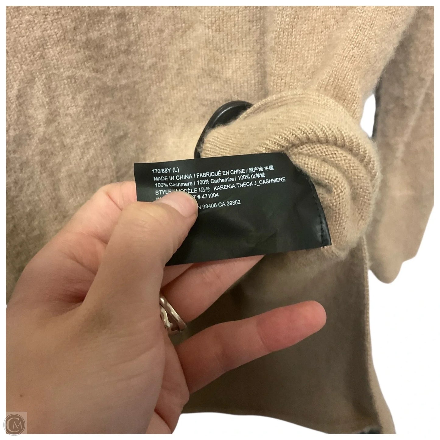 Sweater Cashmere By Theory In Tan, Size: L