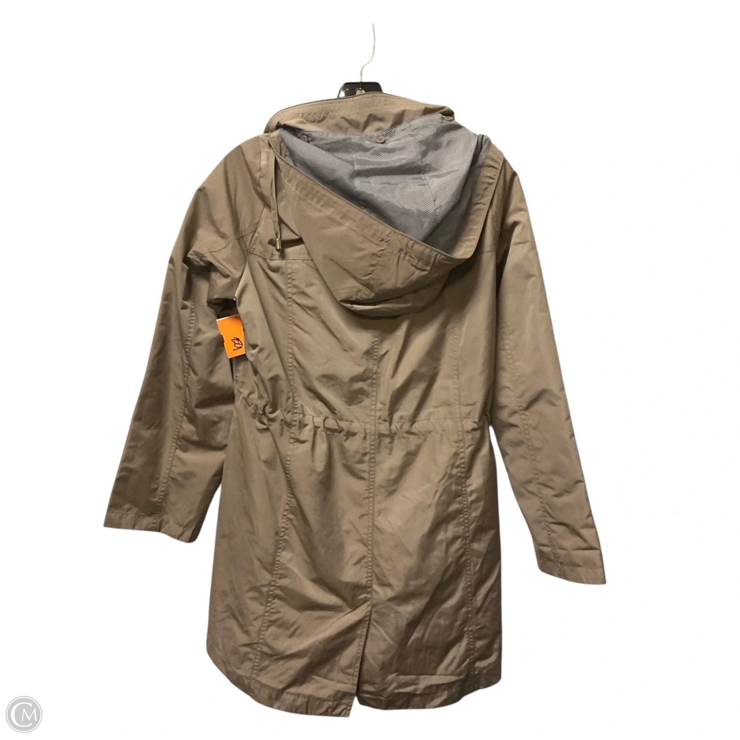 Coat Raincoat By Weatherproof In Tan, Size: L