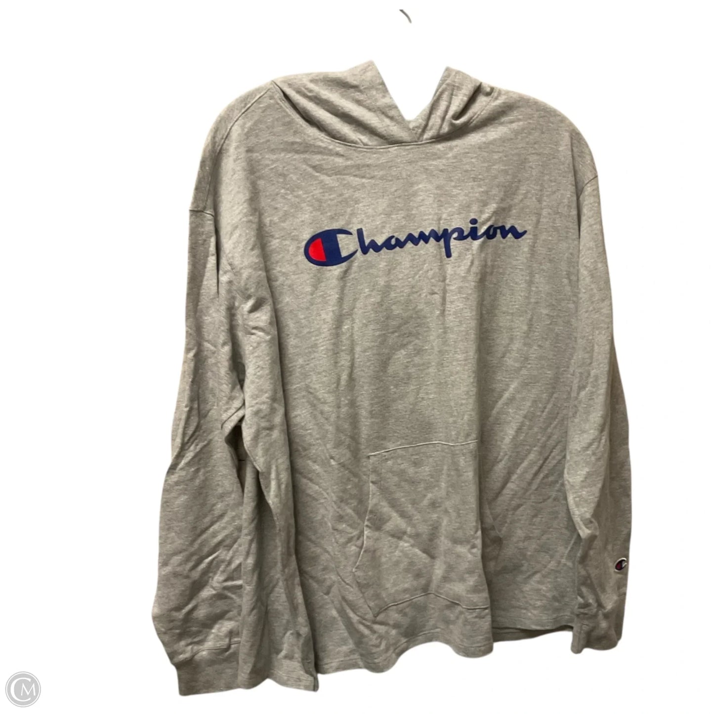 Sweatshirt Hoodie By Champion In Grey, Size: Xl