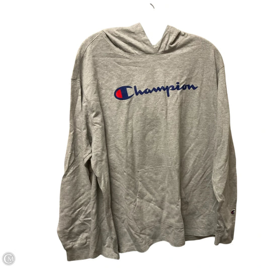 Sweatshirt Hoodie By Champion In Grey, Size: Xl