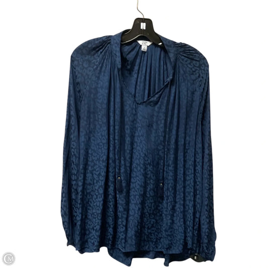 Top Long Sleeve By Crown And Ivy In Navy, Size: S