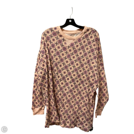 Tunic Long Sleeve By Free People In Floral Print, Size: S