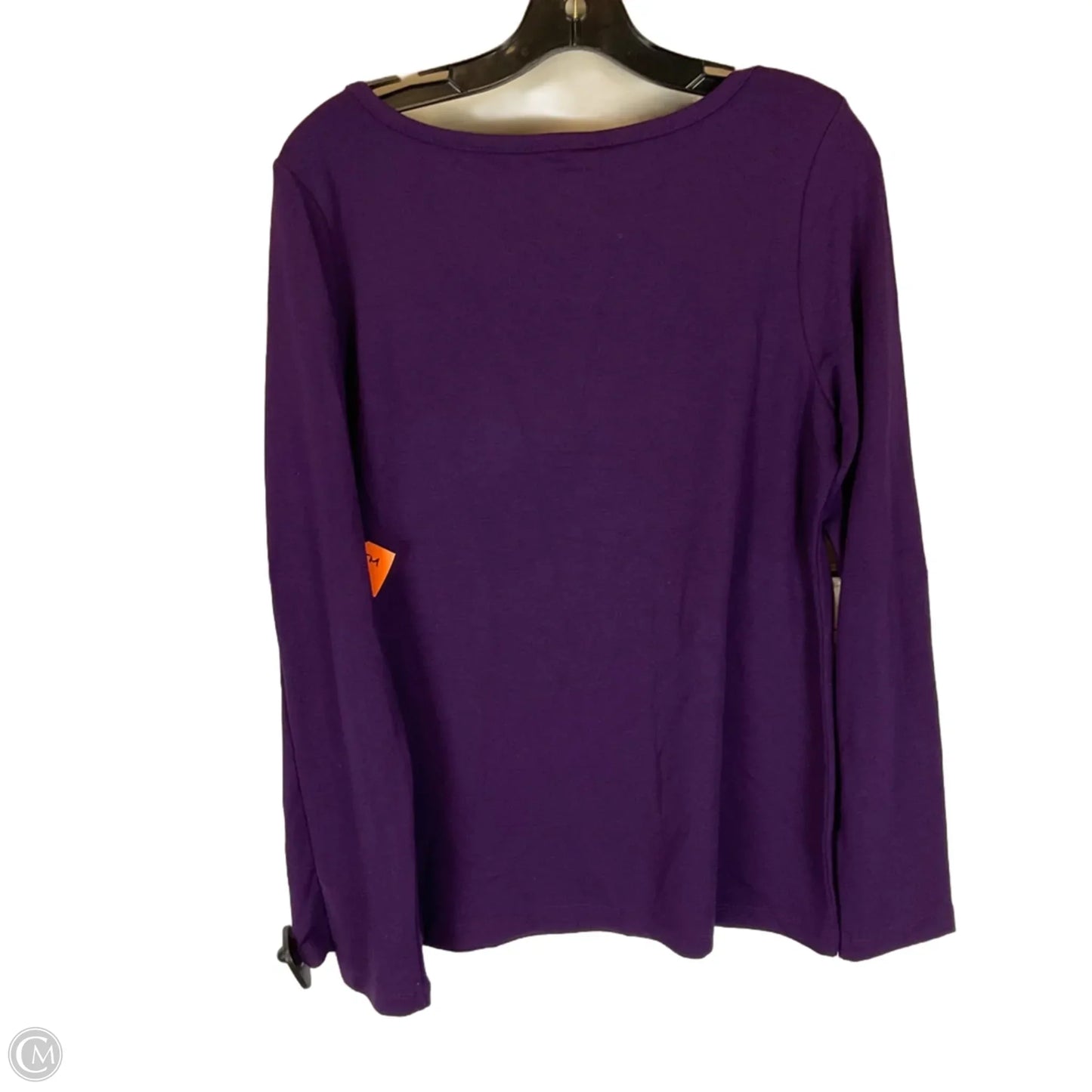 Top Long Sleeve Basic By Banana Republic In Purple, Size: M