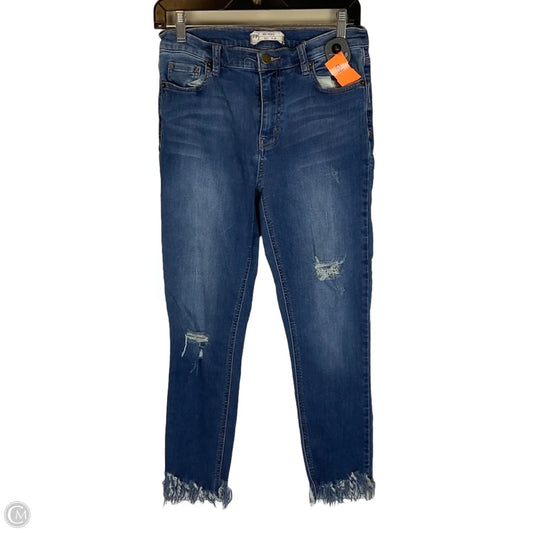 Jeans Skinny By Free People In Blue Denim, Size: 6 (28)