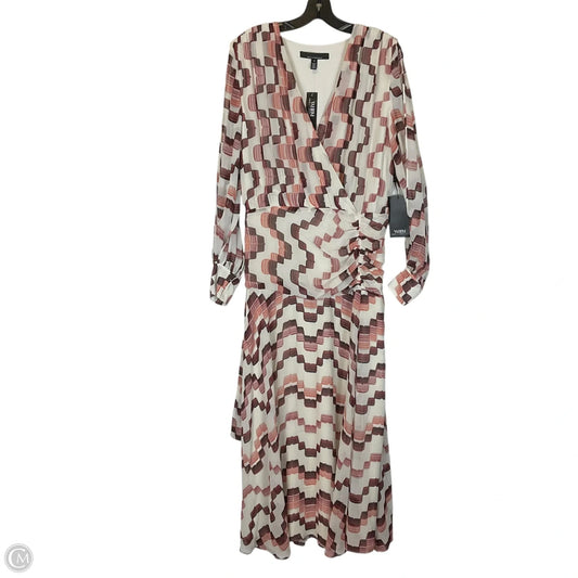 Dress Casual Maxi By White House Black Market In Orange & Red, Size: 12