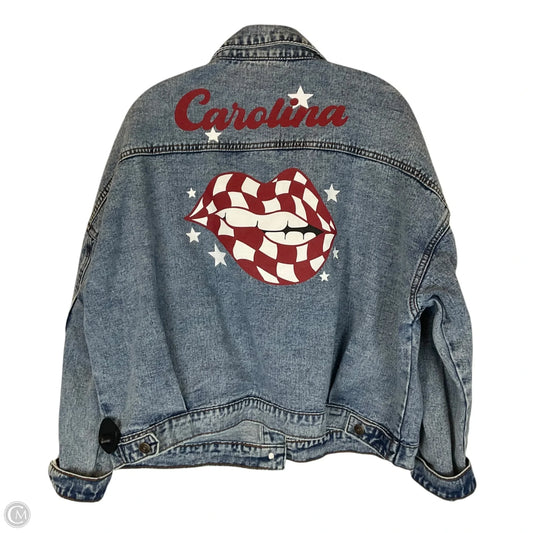 Jacket Denim By Clothes Mentor In Blue Denim, Size: L