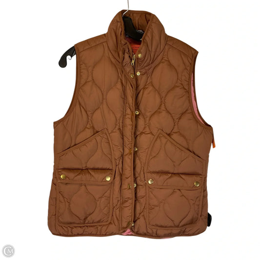 Vest Puffer & Quilted By J. Crew In Brown, Size: L
