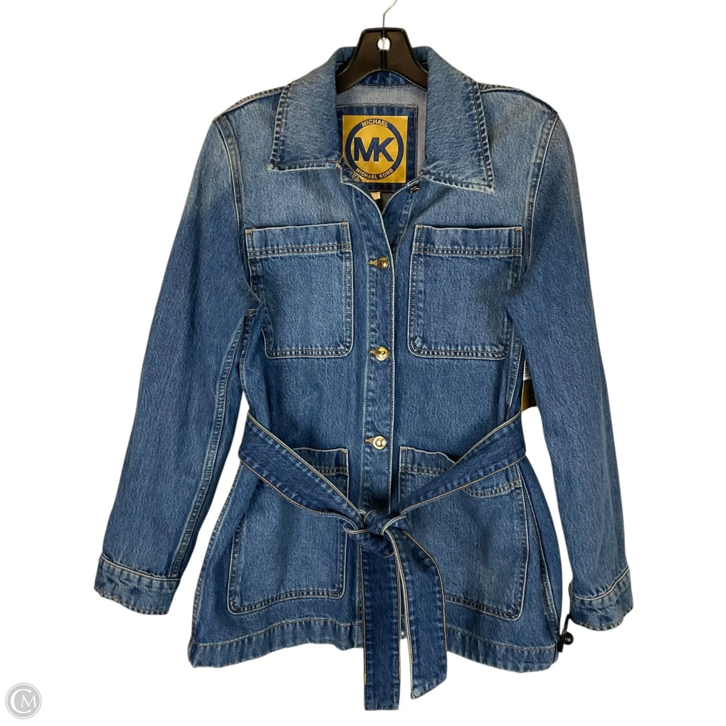 Jacket Denim By Michael By Michael Kors In Blue Denim, Size: M