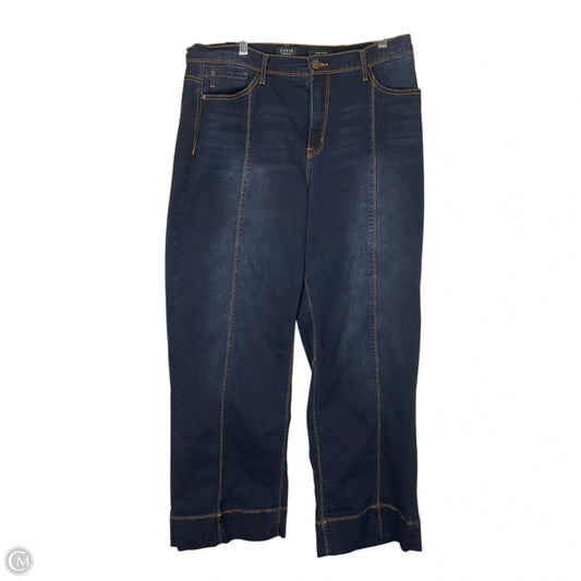 Jeans Wide Leg By Curve Appeal In Blue Denim, Size: 16