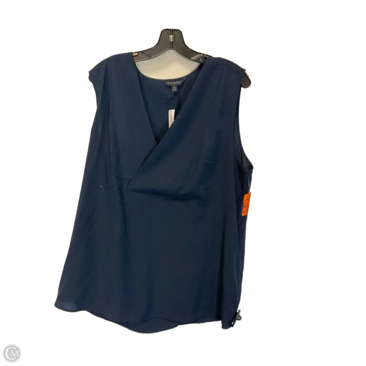 Top Sleeveless By Banana Republic In Navy, Size: Xl