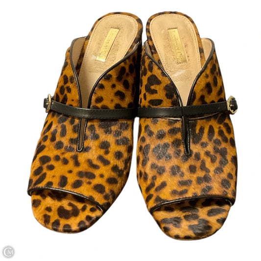 Sandals Heels Block By Louise Et Cie In Animal Print, Size: 8.5