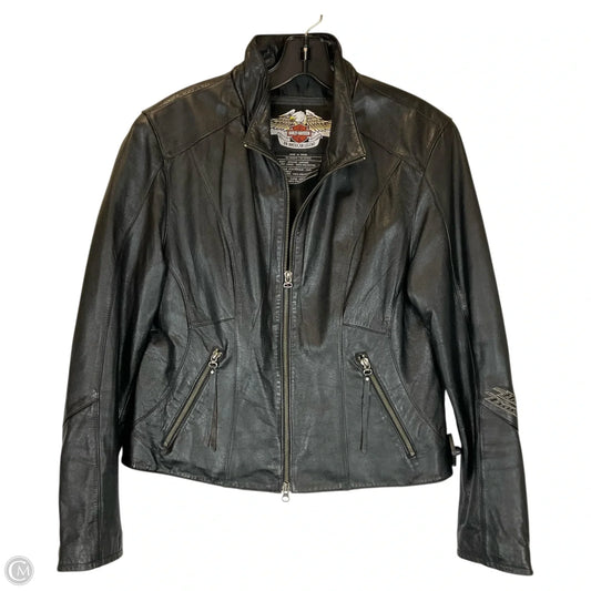 Jacket Leather By Harley Davidson In Black, Size: L