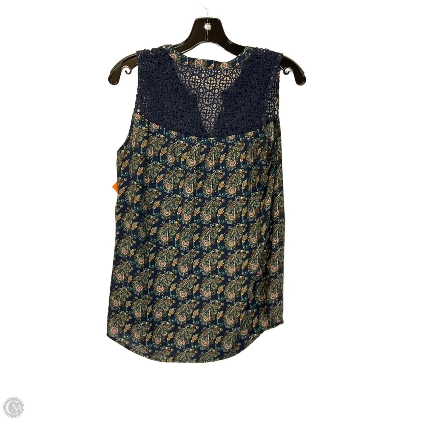 Top Sleeveless By Daniel Rainn In Blue & Green, Size: S