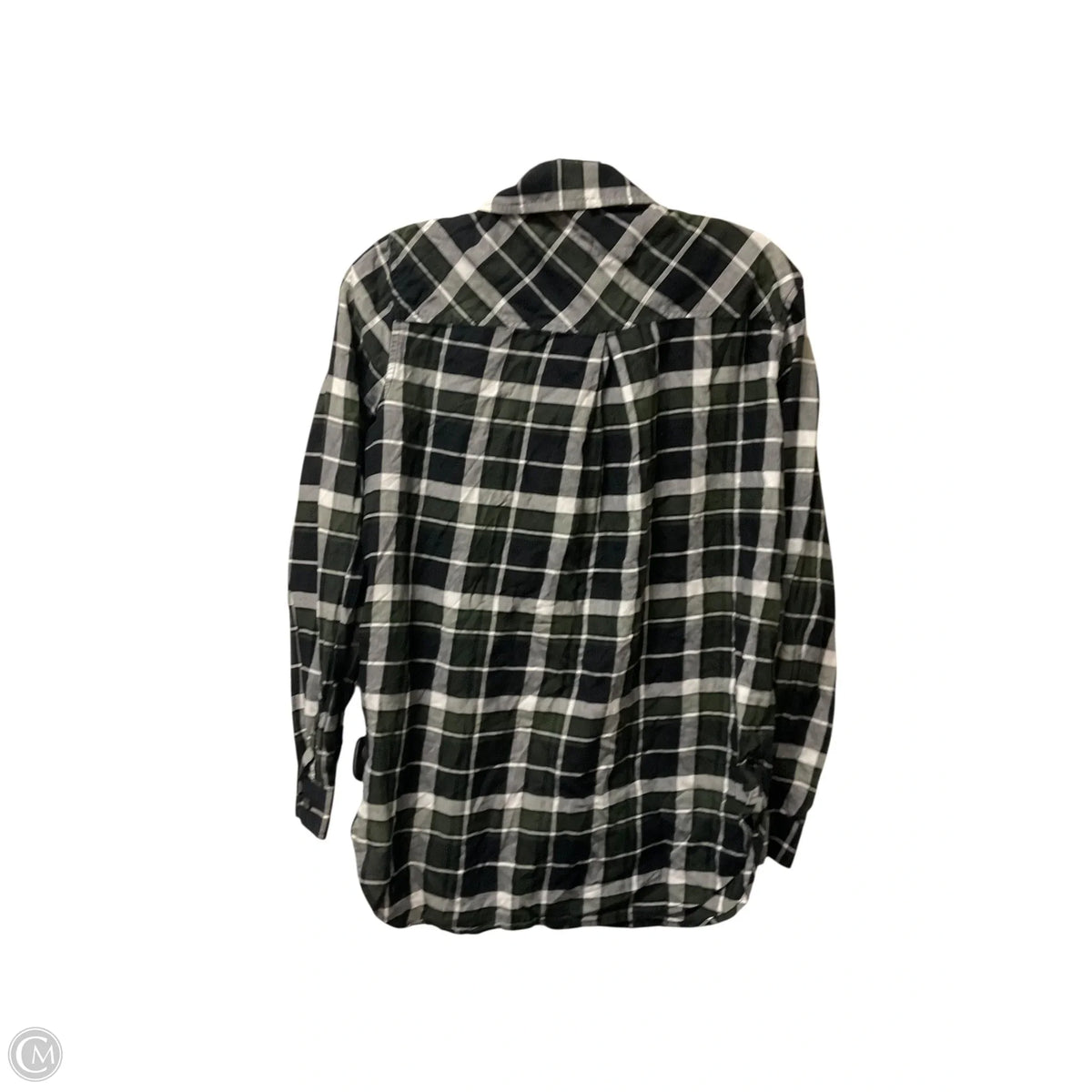 Top Long Sleeve By Athleta In Plaid Pattern, Size: S