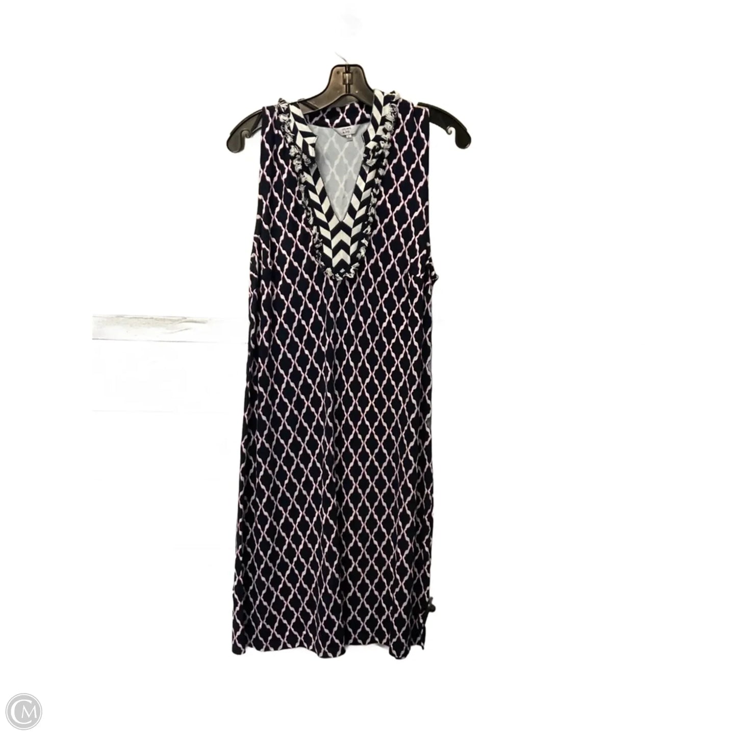 Dress Casual Short By Crown And Ivy In Blue & Pink, Size: L