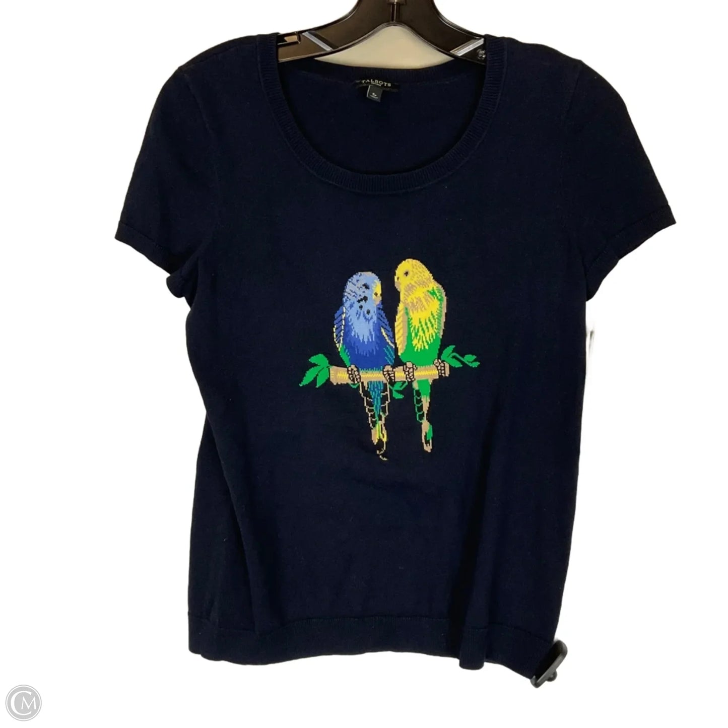 Top Short Sleeve By Talbots In Navy, Size: S