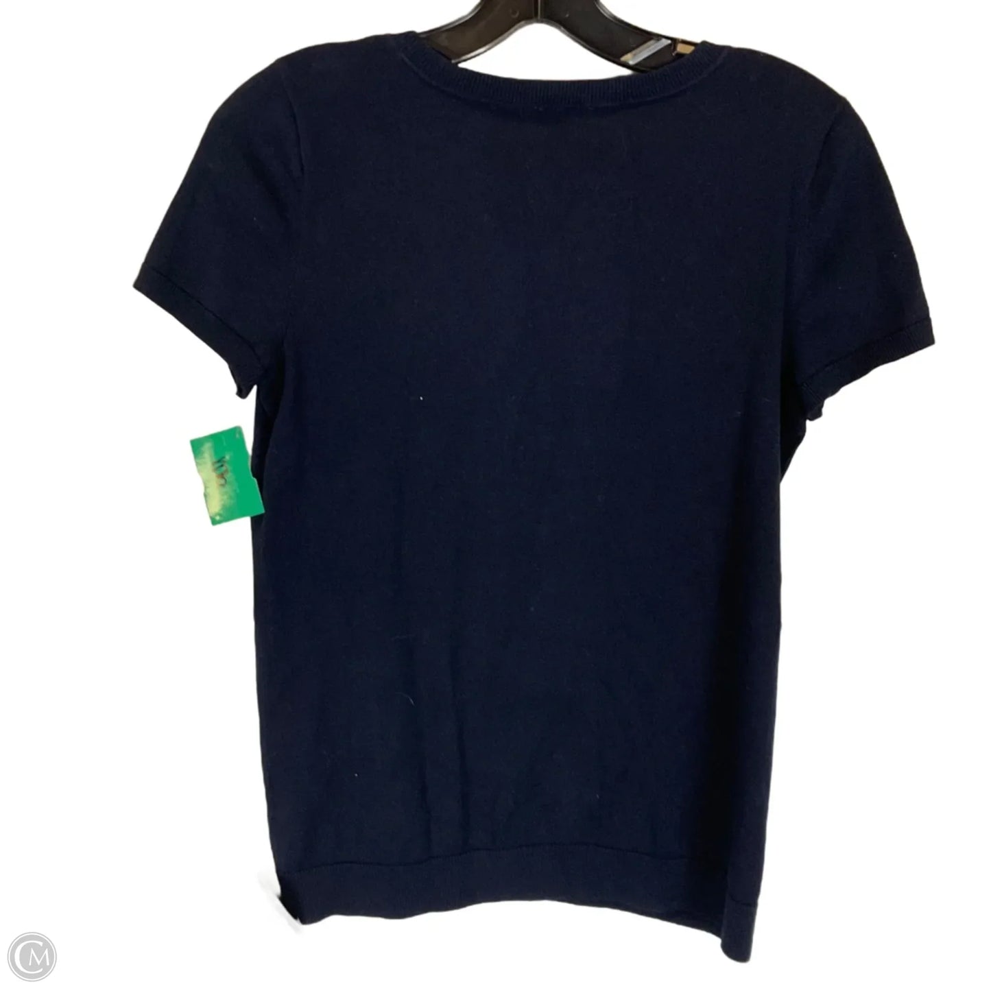 Top Short Sleeve By Talbots In Navy, Size: S