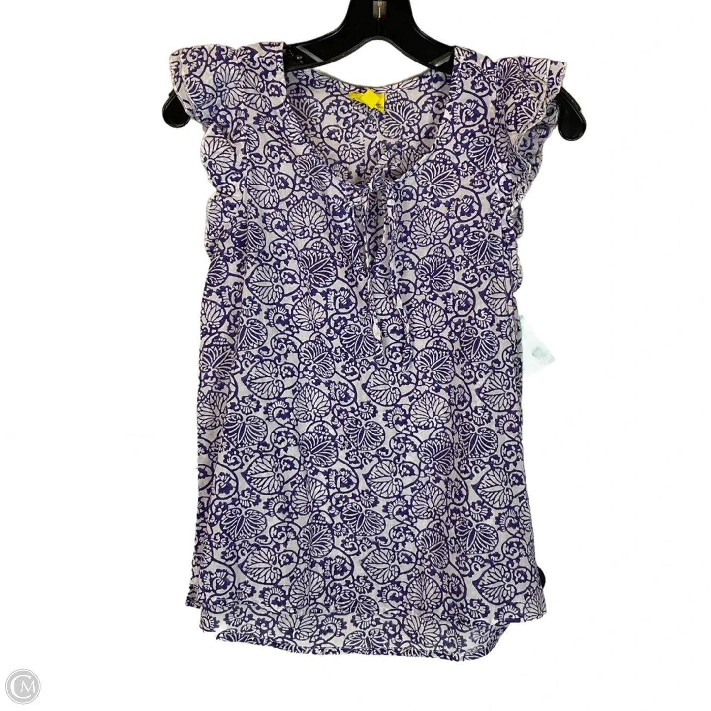 Top Sleeveless By Roller Rabbit In Purple & White, Size: Xs