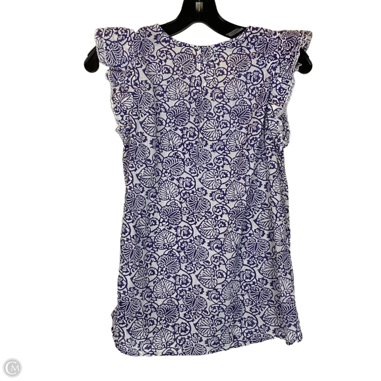 Top Sleeveless By Roller Rabbit In Purple & White, Size: Xs