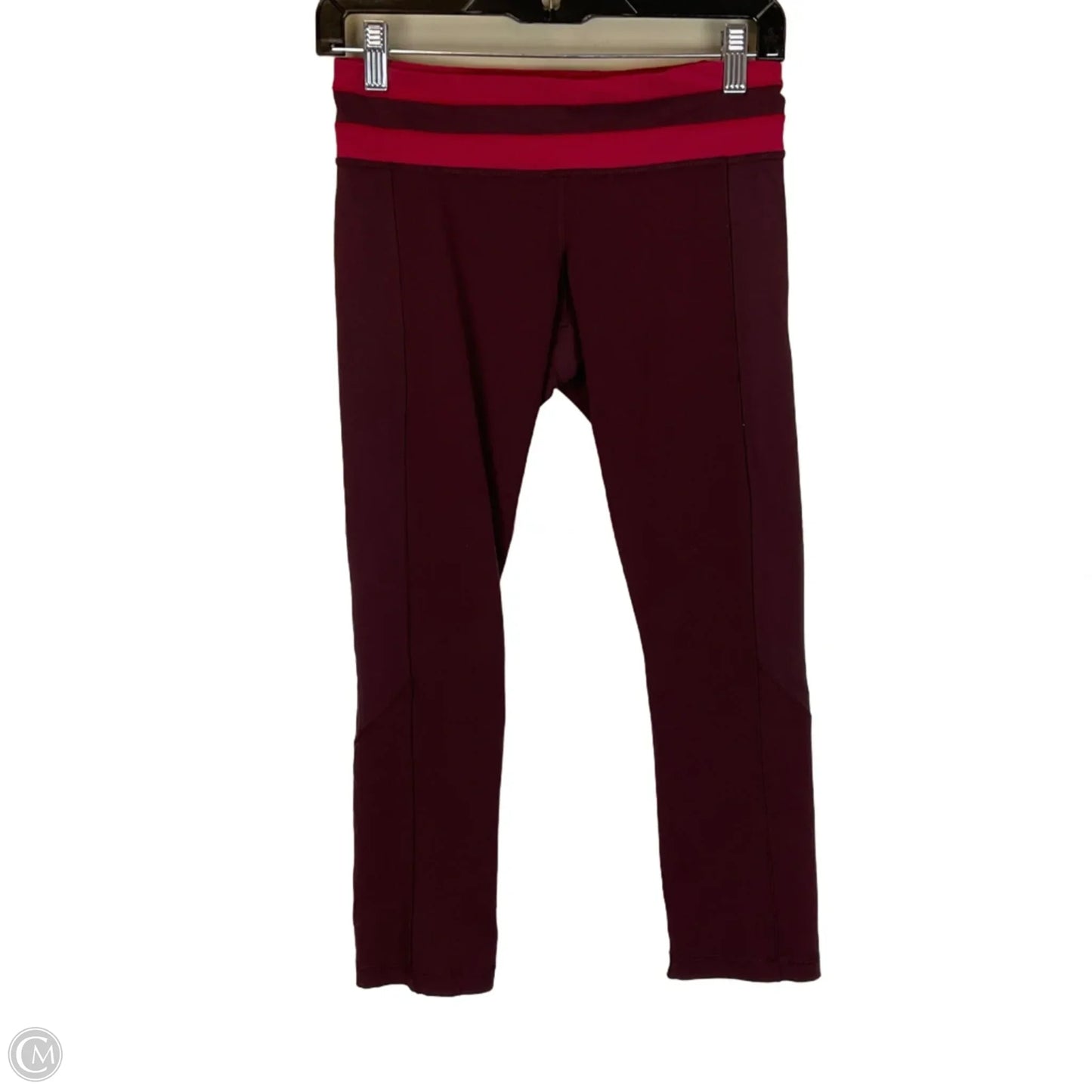 Athletic Leggings Capris By Lululemon In Maroon, Size: 6