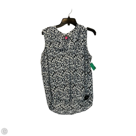 Top Sleeveless By Vince Camuto In Black & Blue, Size: M