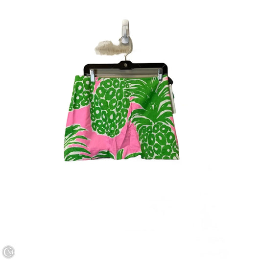 Skirt Designer By Lilly Pulitzer In Green & Pink, Size: 8