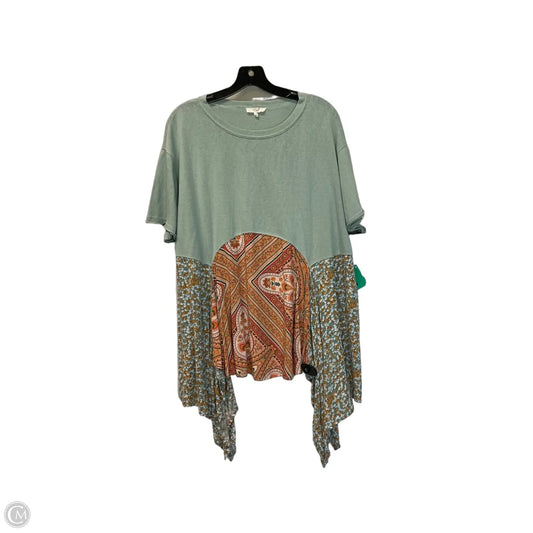 Top Short Sleeve By Easel In Green, Size: L