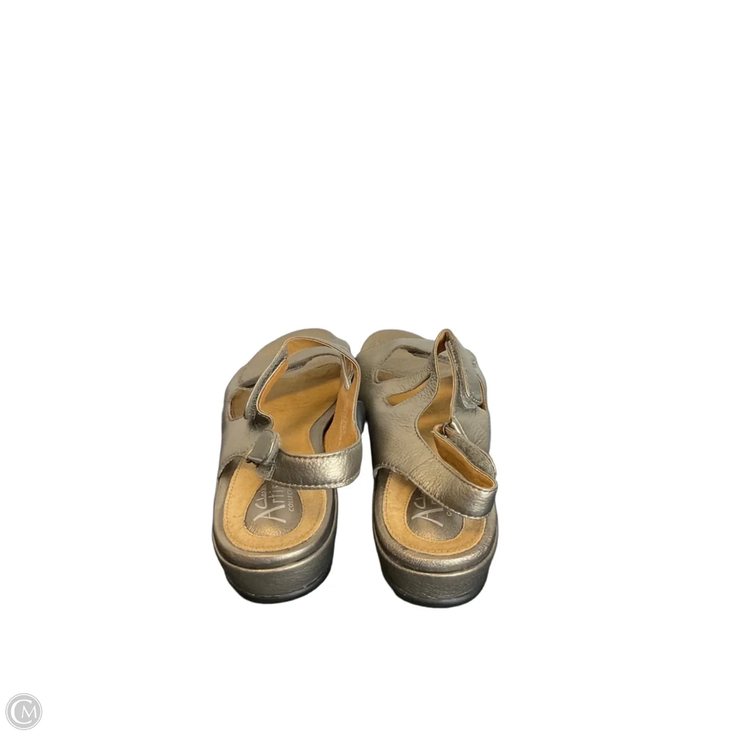 Sandals Flats By Clarks In Gold, Size: 7