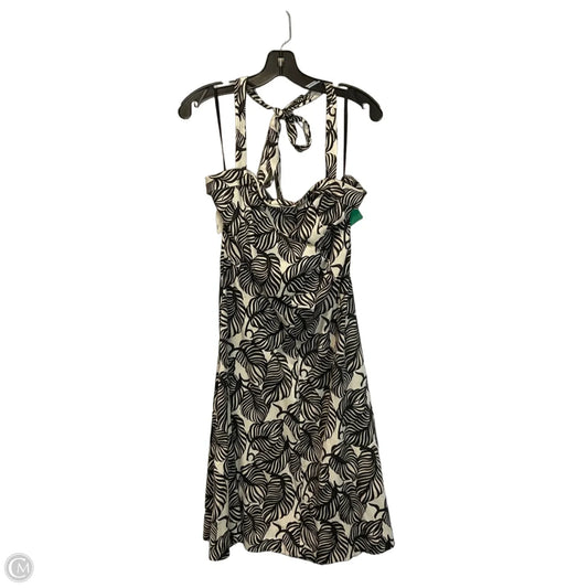 Dress Casual Midi By Saks Fifth Avenue In Black & Brown, Size: 14